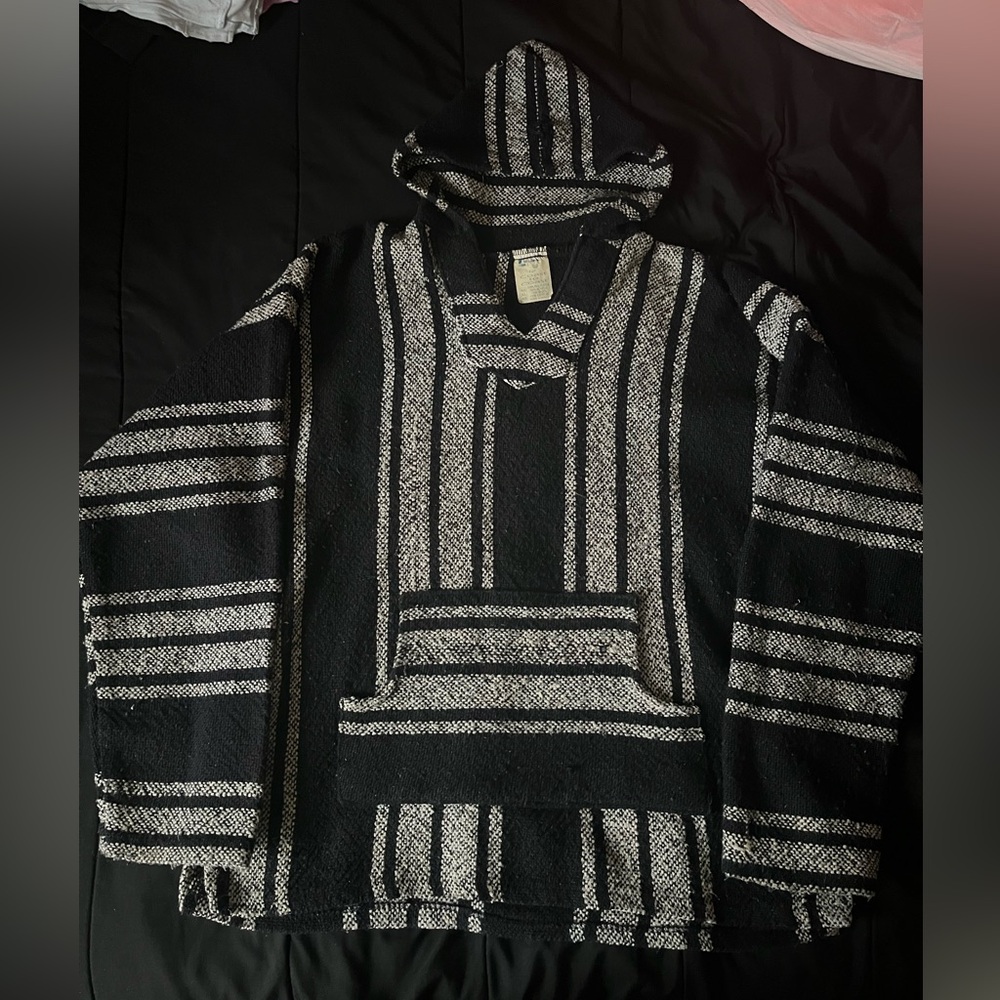 Black and White Baja Hoodie